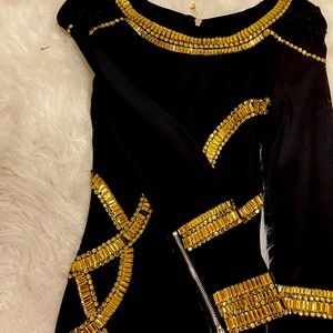 Black fancy bandage dress